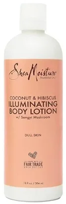 sheamoisture goddess body shimmer oil containing papaya and vitamin c in a bottle